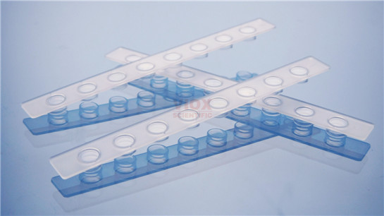 0.2ml PCR八联排管 透明平盖（套装）V2081-C