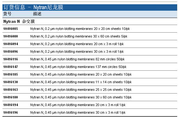 whatman高带电量的尼龙膜7182-004 7182-002