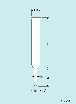 クロマトカラム コックなし OC-15型 内径15.4mm 長さ400~700mm - 柴田科学株式会社