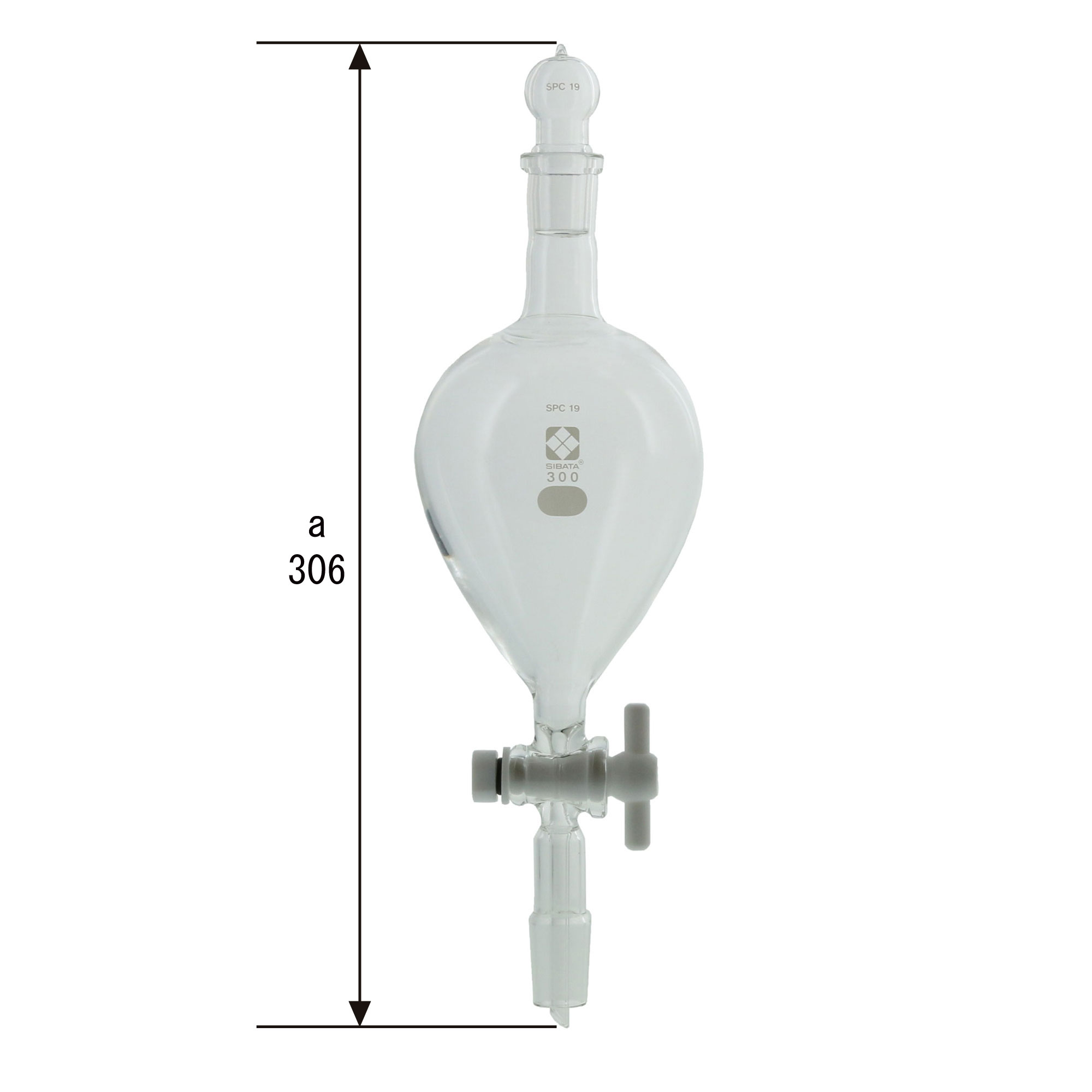 SPC分液ロート PTFEコック付 300mL SPC19-SPC19 - 柴田科学株式会社