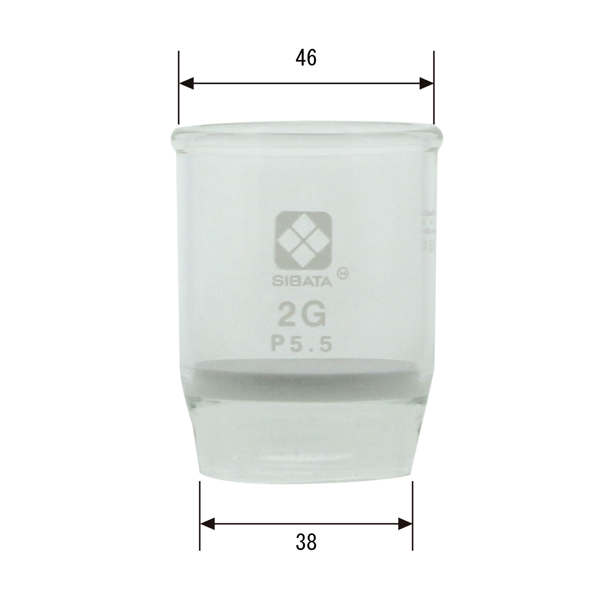 ガラスろ過器 2G るつぼ形 2GP5.5 - 柴田科学株式会社