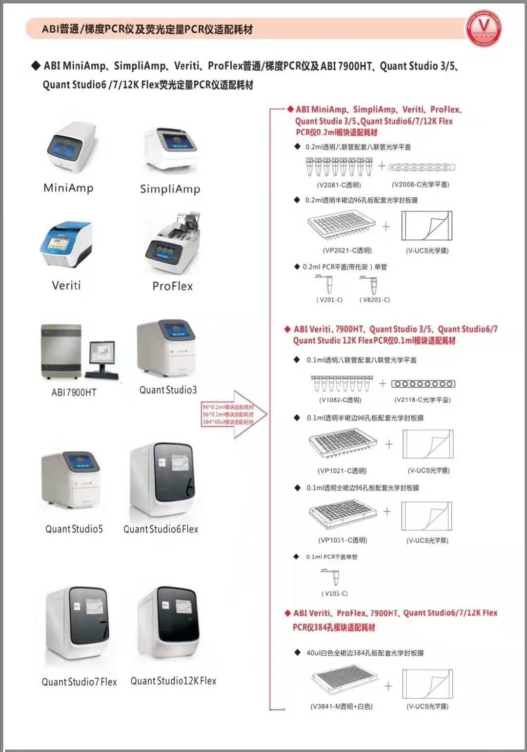 ABI普通/梯度PCR仪及荧光定量PCR仪适配管V2008-C