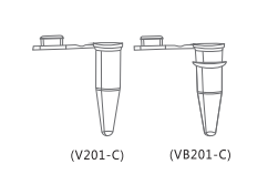 PCR 单管 0.1ml平盖管 透明带托架单管V101-C