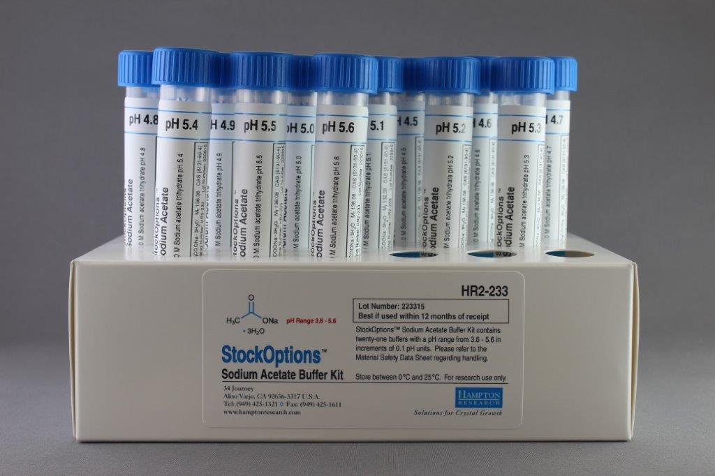 Hampton蛋白结晶试剂盒StockOptions Sodium Acetate Buffer Kit