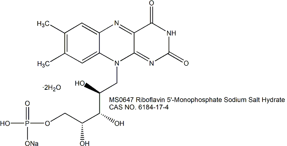 Riboflavin 5&#8242;-Monophosphate Sodium Salt Hydrate (FMN-Na) 核黄素-5&#8242;-单磷酸钠盐水合物