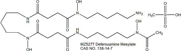 Deferoxamine Mesylate (DFOM)  甲磺酸去铁胺（铁螯合剂）