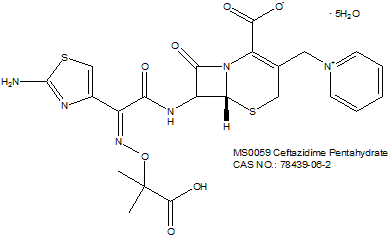 Ceftazidime Pentahydrate 头孢他啶五水合物