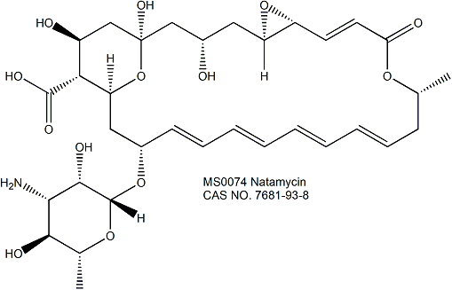 Natamycin, 98% 纳他霉素（那他霉素、匹马霉素）