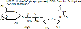 Uridine 5&#8242;-Diphosphoglucose (UDPG), Disodium Salt Hydrate 尿苷5’-二磷酸葡萄糖二钠盐水合物　