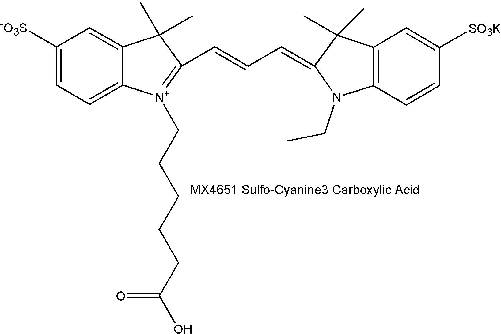 Sulfo-Cyanine3 Carboxylic Acid 磺化Cy3羧酸（水溶性）